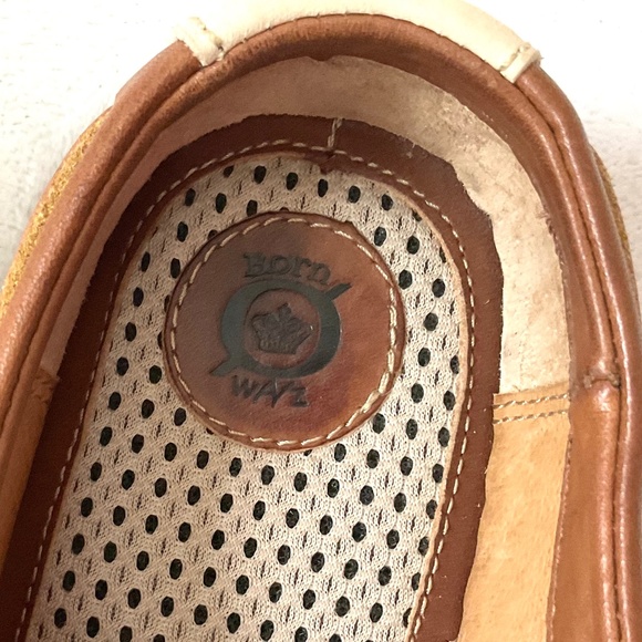 Born Wayz / Børn Men’s Leather Moc-Toe Casual Size 10 M Multi-Tone Red/Tan/Cream - Picture 8 of 16